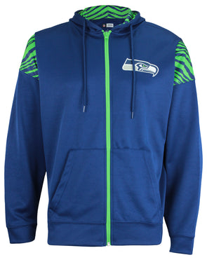 Seattle Seahawks Womens Crop Top Hoodie W/ Tonal Viper Print Detail, Navy  Blue