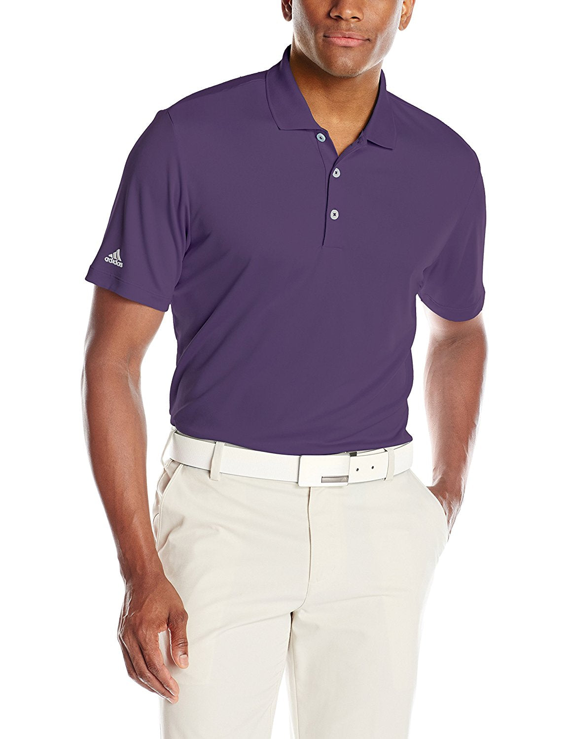 adidas purple golf shirt