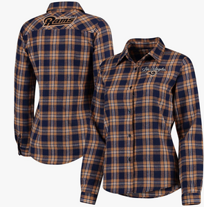 FOCO MLB Wordmark Basic Flannel Shirt