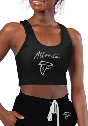 New Era Women's Atlanta Falcons Black Sporty Long Sleeve Crop Top