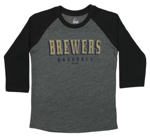 Outerstuff MLB Kids Milwaukee Brewers Button Up Baseball Team Home