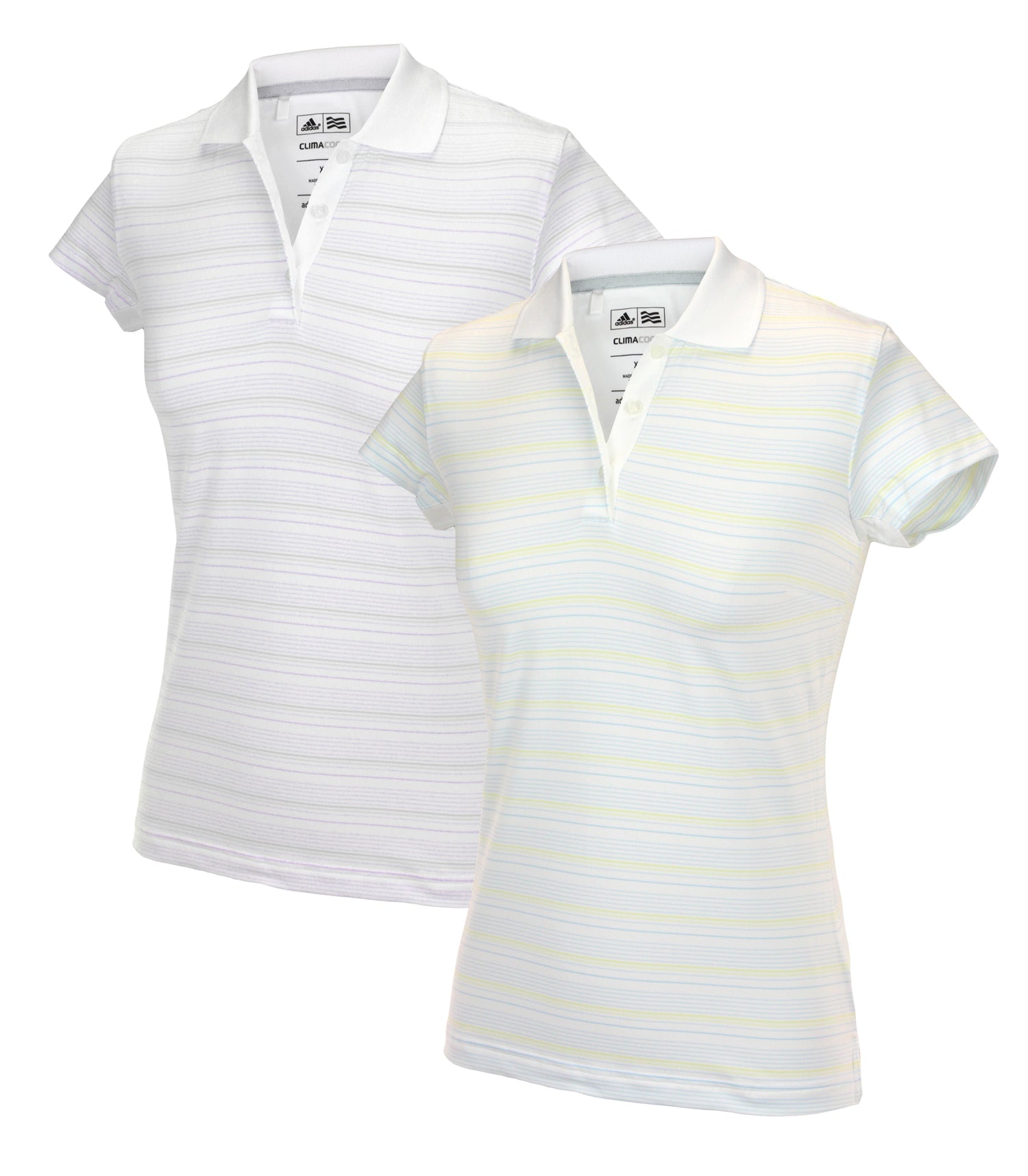 Adidas Womens ClimaCool White Striped Golf Polo Polos – Fanletic