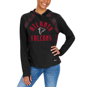 Atlanta Falcons NFL Team Apparel Hooded Sweatshirt Medium Long Sleeve  Black/Red