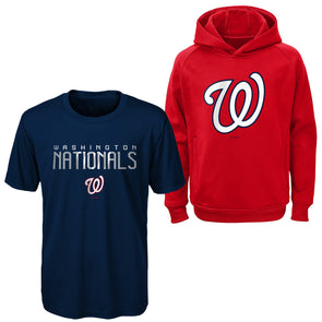 Starter MLB Baseball Youth Washington Nationals Satin Varsity Jacket, Red - Small (8)