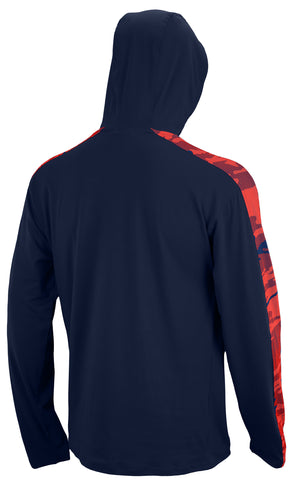 Zubaz NFL Men's New England Patriots Full Zip Digital Camo Hood Hoodie, Black