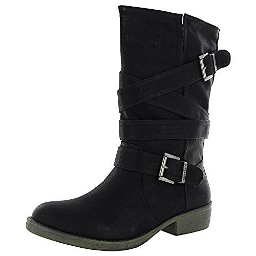 Rocket Dog Women's Truly Westwood Synthetic Motorcycle Boots - Black ...