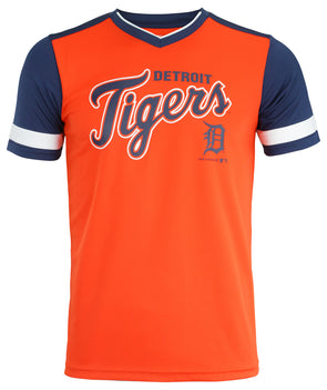 Vintage Detroit Tigers MLB Baseball Jersey T-Shirt Navy Blue Small