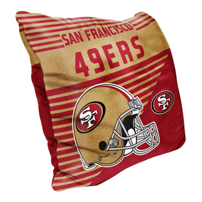 Northwest NFL San Francisco 49ers Velvet Stripes Throw Pillow, 16"x16"