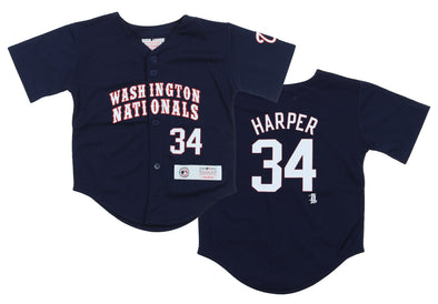 Buy the Mens Red Washington Nationals Bryce Harper #34 MLB Pullover Jersey  Size L