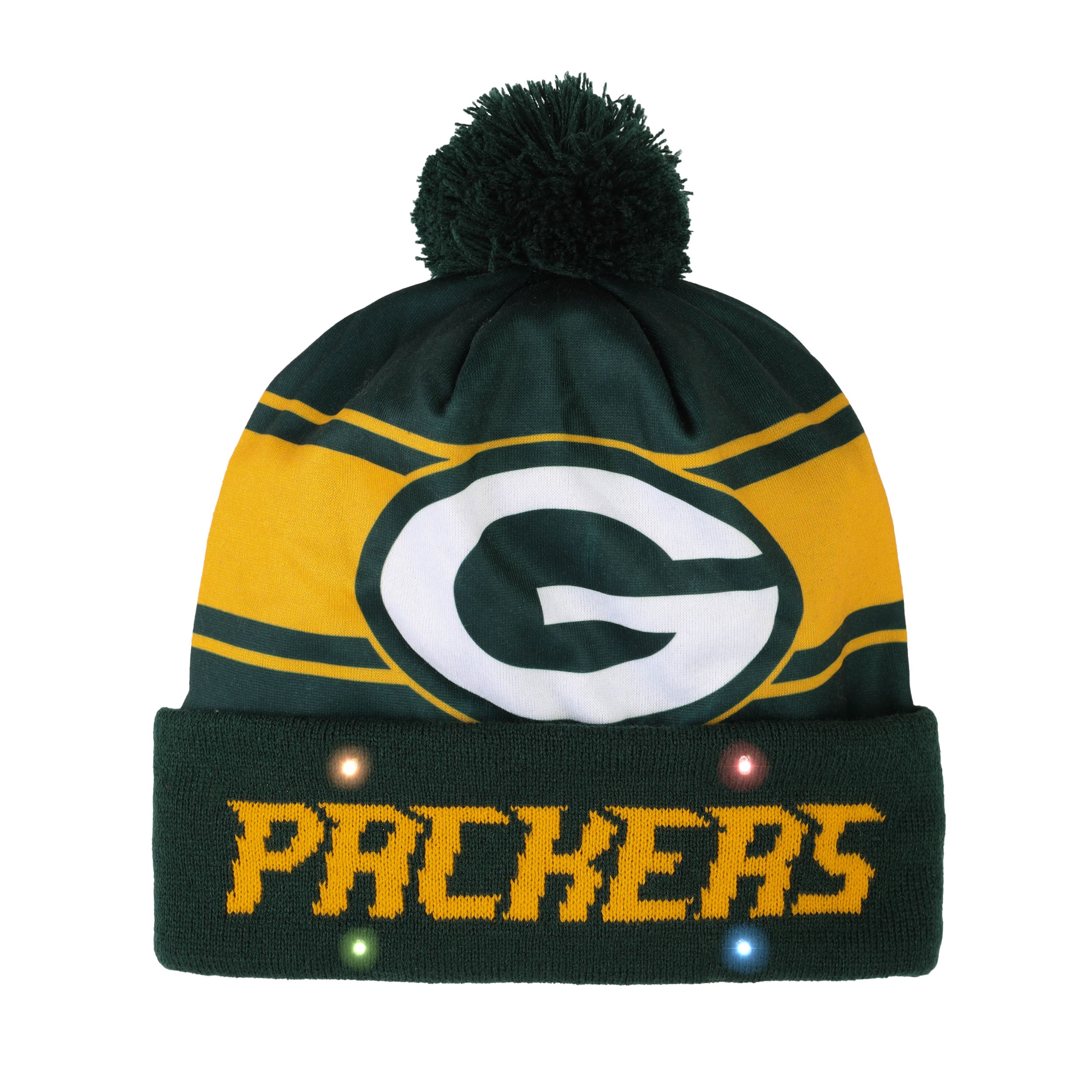 NFL New Era Super Bowl XLV Sport Knit Green Bay Packers Knit Beanie Striped  Hat