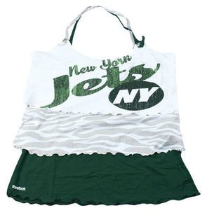 New York Jets NFL Womens Distressed Wordmark Crop Top