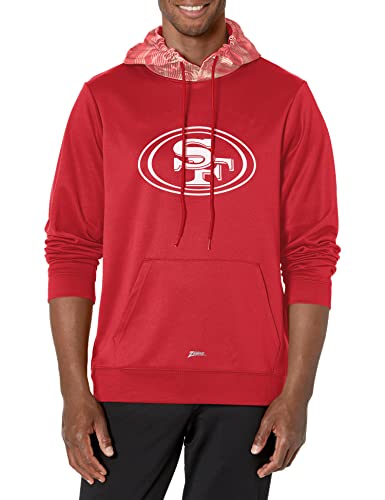 : Zubaz Men's NFL Team Color Full Zip Hoodie with Camo