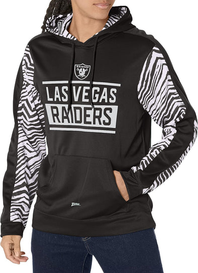 Zubaz Las Vegas Raiders NFL Men's Grey Lightweight Hoodie w/ Tonal Camo Sleeves