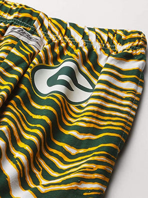 Zubaz Green Bay Packers Zebra Stadium Pant, Green/Gold, Small