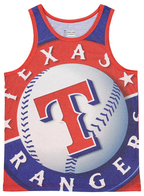 Klew MLB Men's Texas Rangers Big Graphics Pocket Logo Tee T-Shirt, Red