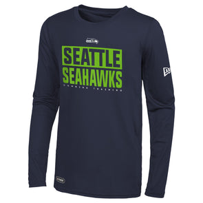 Nike Men's Seattle Seahawks Marled Stadium T-Shirt - Navy