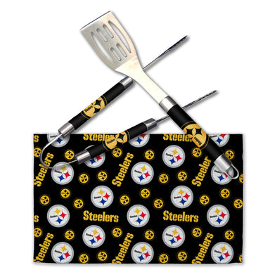 NFL Pittsburgh Steelers Stainless Steel BBQ Set 