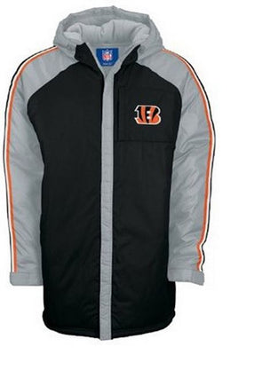 Cincinnati Bengals Men Sherpa Lined Jacket Fleece Hoodie Winter Heavyweight  Coat