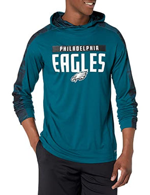 Men's Zubaz Black Philadelphia Eagles Camo Raglan T-Shirt