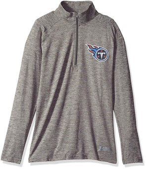 Zubaz NFL Women's Tennessee Titans Team Color & Slogan Crewneck