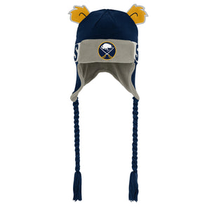 Youth Outerstuff Navy Chicago Bears Wordmark Ears Trooper Knit Hat