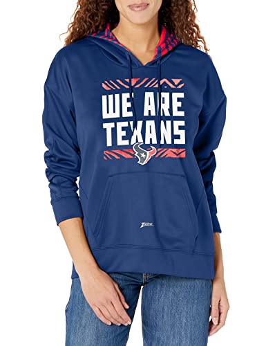 : Zubaz Women's NFL Team Color and Slogan Sweatshirt with Pocket  : Sports & Outdoors