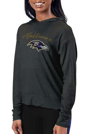 New Era Women's Baltimore Ravens Color Block Grey T-Shirt