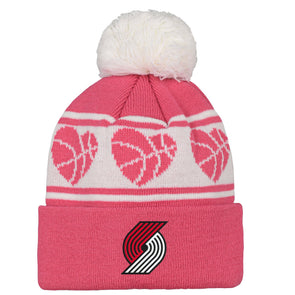 NBA Portland Trail Blazers Cuffed Knit Beanie Pom Pom Hat Cuff Cap