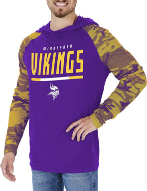 Minnesota Vikings Reebok NFL Hoodie - Medium Purple Cotton Blend