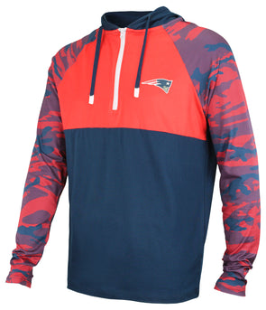 New England Patriots Color Block Men's Nike NFL Pullover Hoodie.