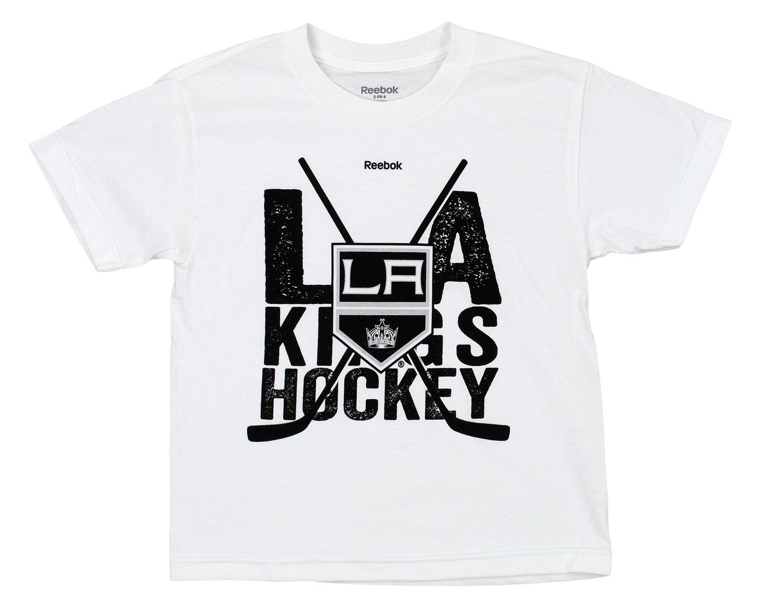 Reebok Boys La Kings Crossed Hockey Sticks Graphic T-Shirt