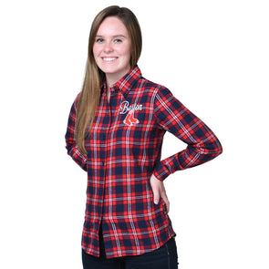 Boston Red Sox Concepts Sport Women's Plus Size T-Shirt and Flannel Pants  Sleep Set - Navy