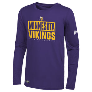 New Era Women's Minnesota Vikings Color Block Grey T-Shirt