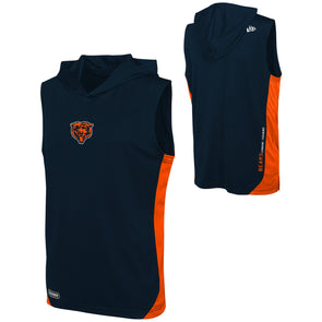 Nike Men's Chicago Bears Athletic Navy Sleeveless Hoodie