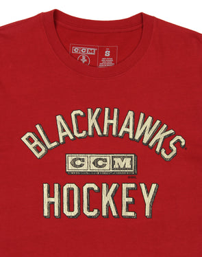 CCM NHL Men's Tampa Bay Lightning Premium Tri-Blend Bigger Logo Retro T-Shirt Tee