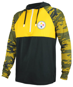 Pittsburgh Steelers Authentic SIDELINE Jacket REEBOK Large 1/4 ZIP PULLOVER