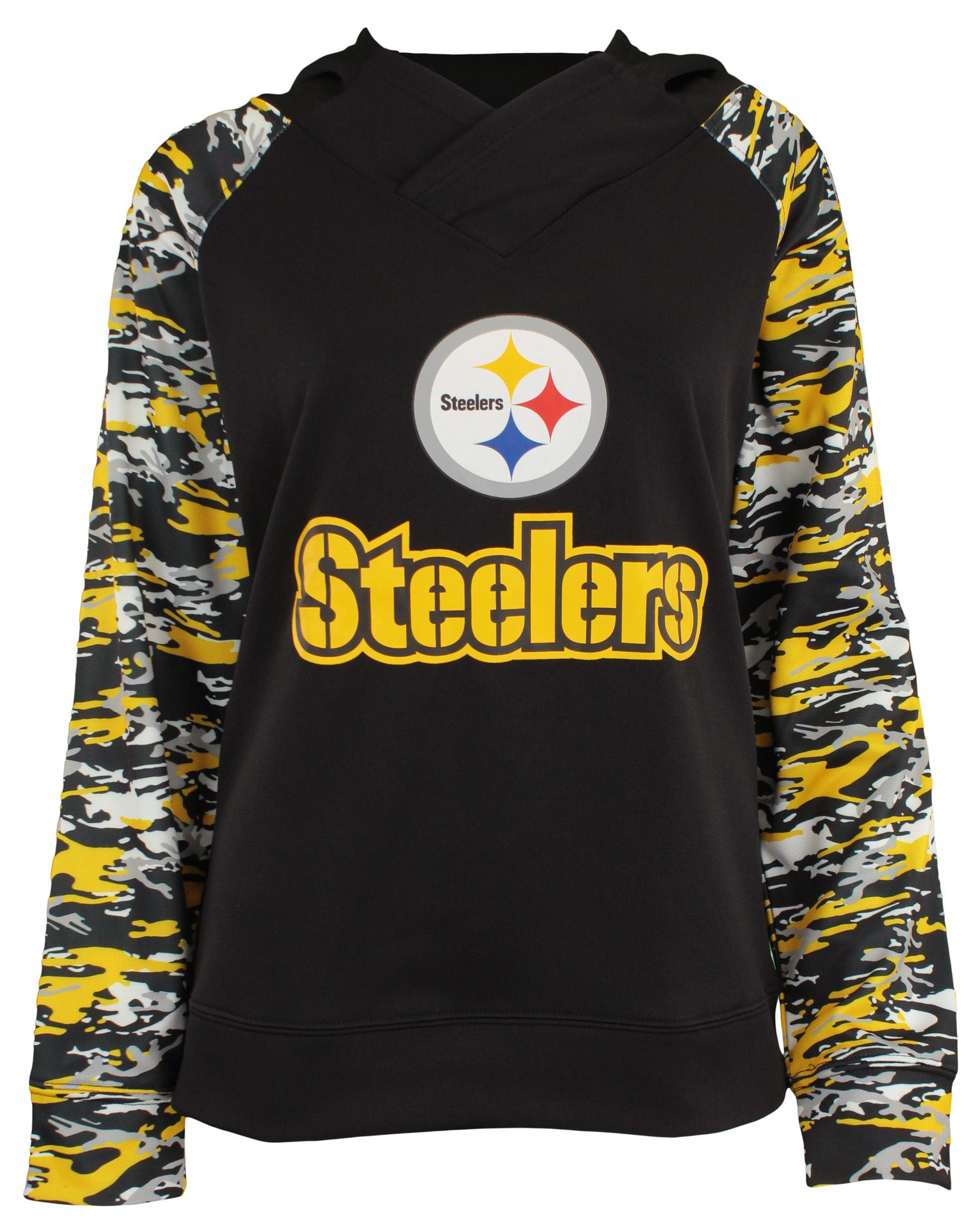 Zubaz Men's NFL Pittsburgh Steelers Full Zip Camo Hoodie