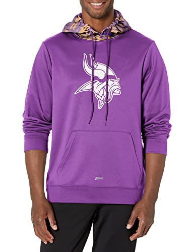 Zubaz NFL Mens Full Zip Hoodie with Team Color Camo