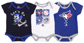 Infant Toronto Blue Jays MLB Biggest Little Fan Creeper Set - 3