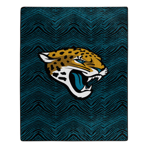 Jacksonville Jaguars Teal Raschel Throw, (46 x 60)