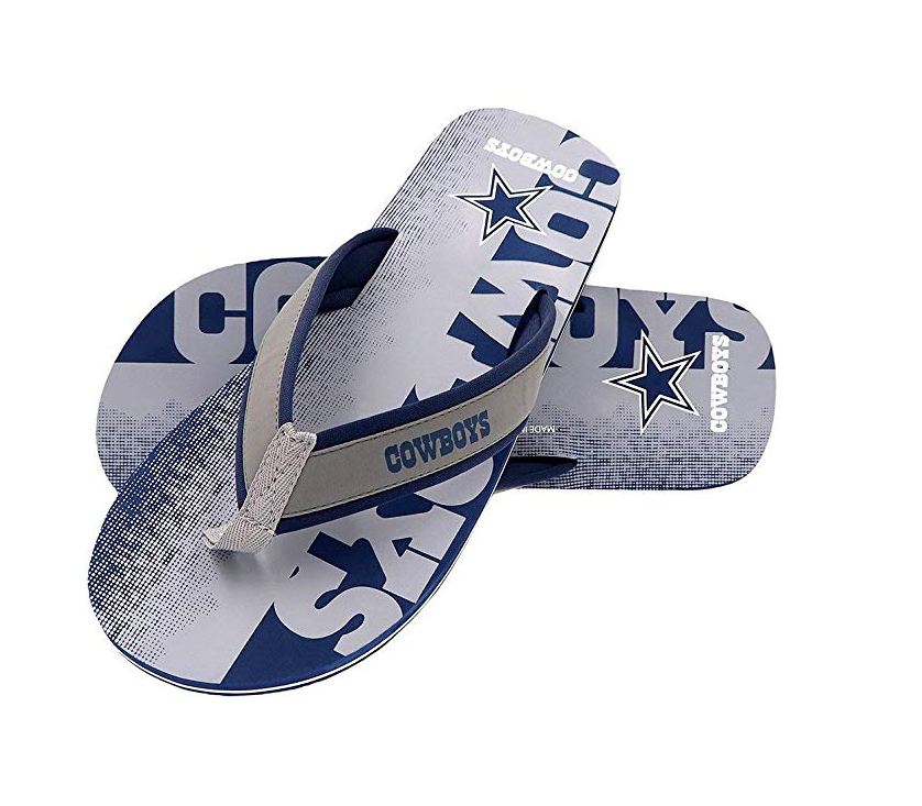 dallas cowboys flip flops