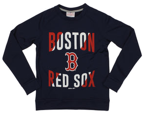 MLB Team Apparel Girls 8-20 Boston Red Sox Navy Big Wave T-Shirt