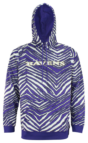 Baltimore Ravens Zebra Hoodie, Black/Purple