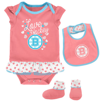 Outerstuff Boston Bruins Infant Girls Pink Fashion Jersey