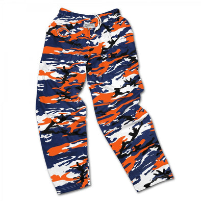 Miami Dolphins Zebra Pant Left Hip Logo, Orange/Marina