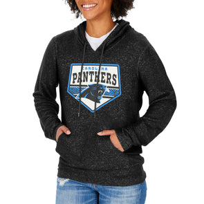 Zubaz Carolina Panthers NFL Men's Grey Lightweight Hoodie with Tonal Camo Sleeves