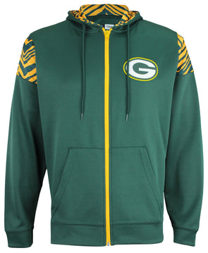 Men's Green Bay Packers Klew Green Camouflage Cardigan