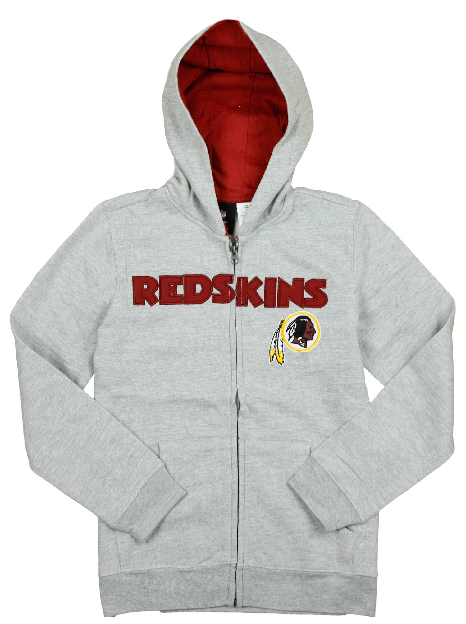 redskins zip up hoodie