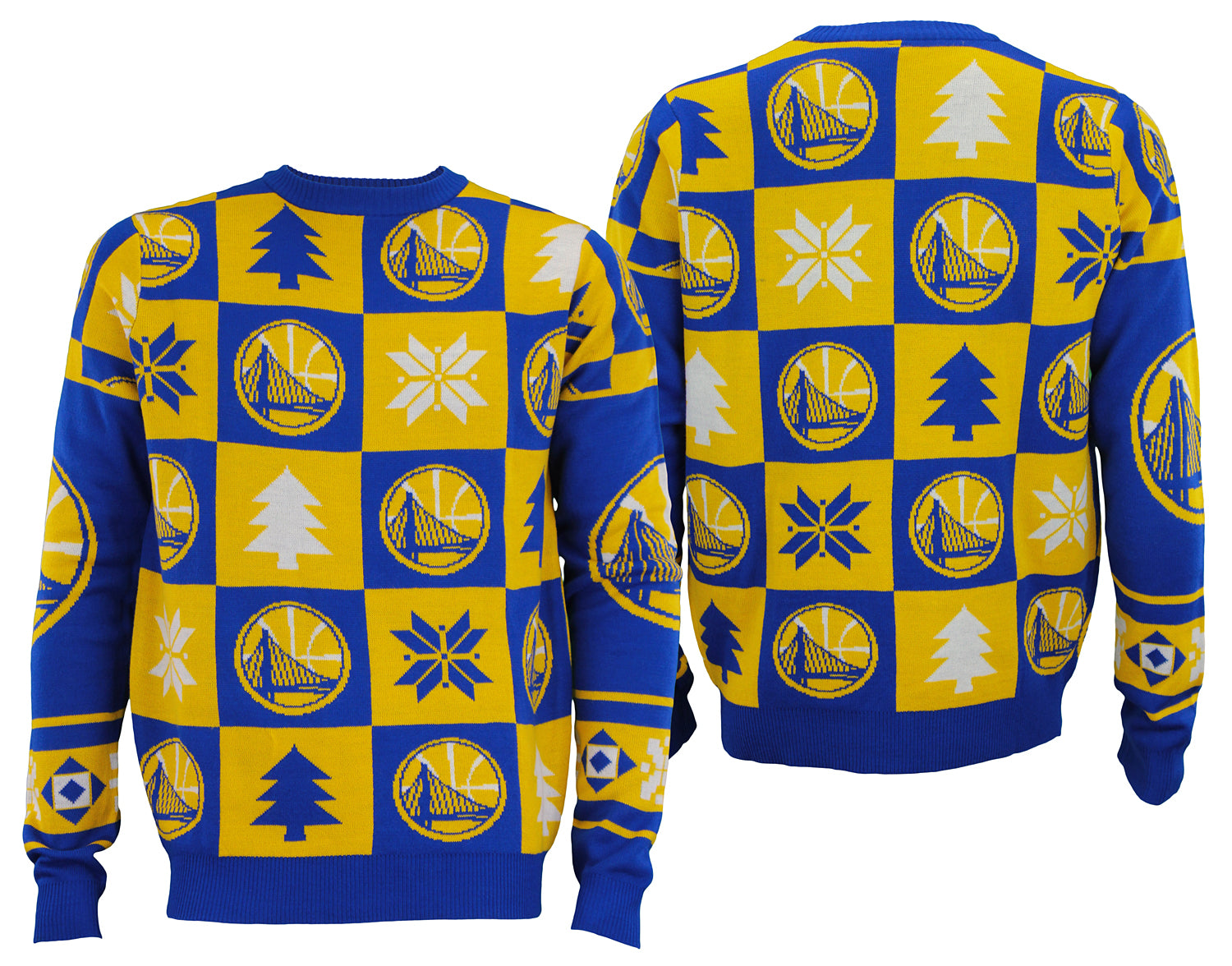 Forever Collectibles NBA Men's Golden State Warriors Patches Ugly Sweater