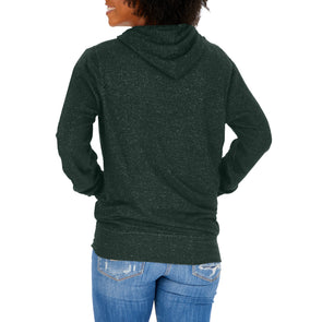 Women's Green Bay Packers Mitchell & Ness Green Funnel Neck Pullover Hoodie